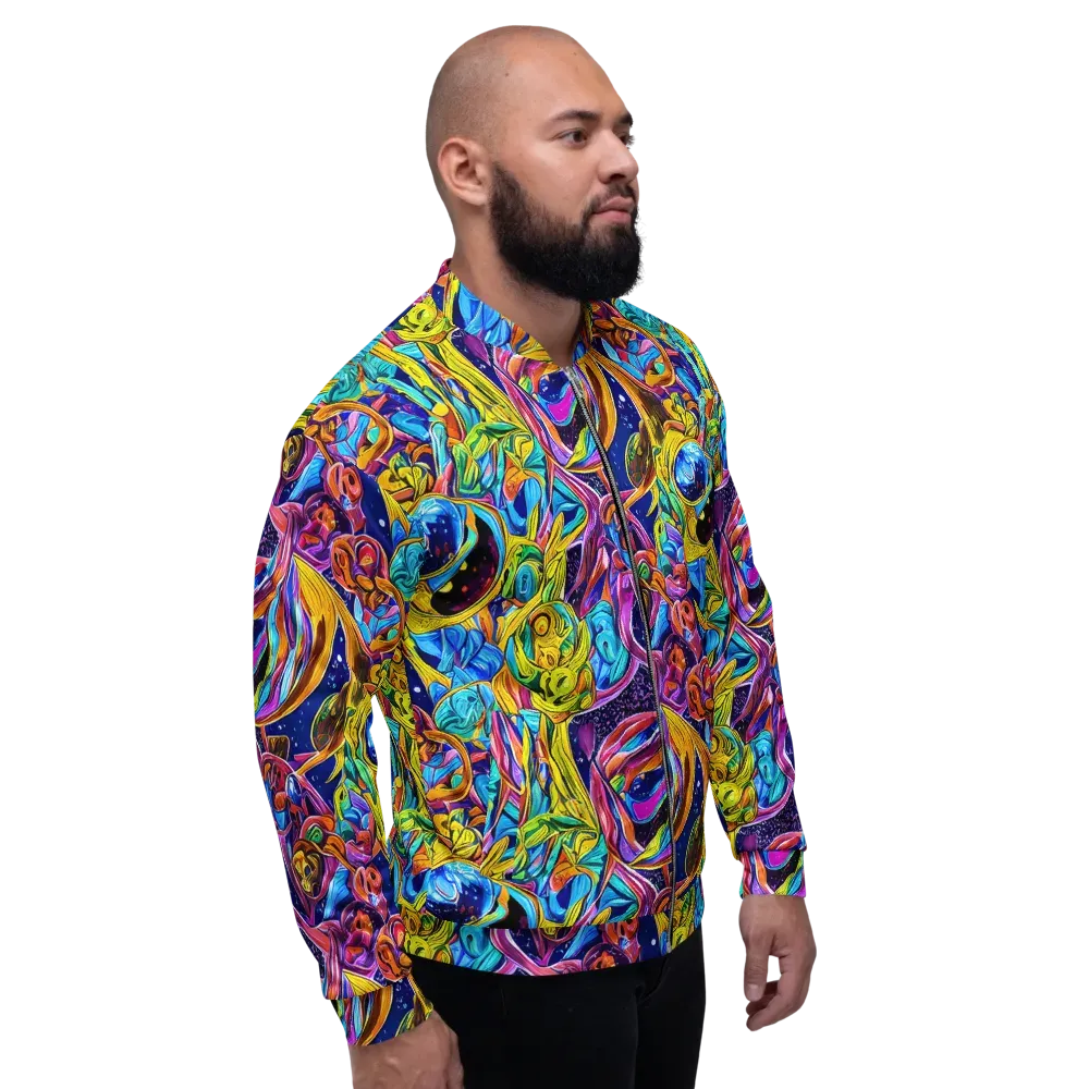 Electric Petal Storm on Bomber Jacket — Right