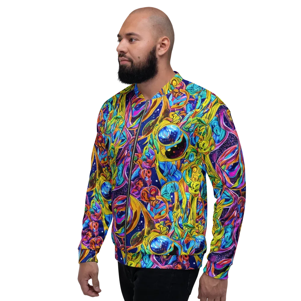 Electric Petal Storm on Bomber Jacket — Left