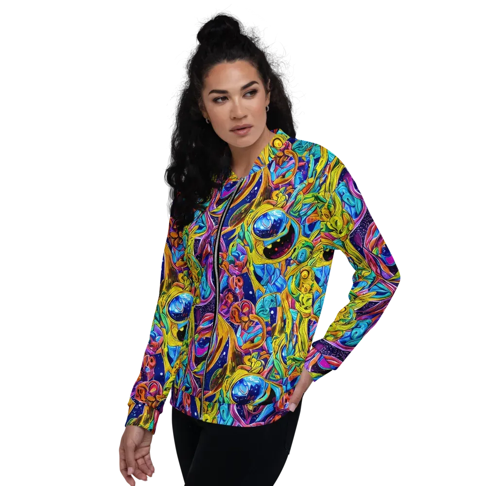 Electric Petal Storm on Bomber Jacket — Left