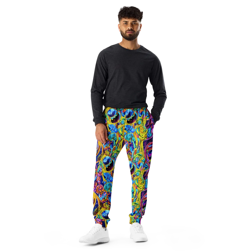 Electric Petal Storm on Men's Joggers — Front