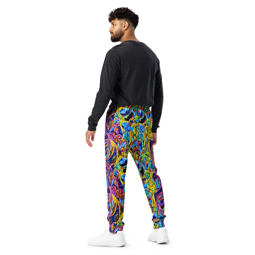Electric Petal Storm on Men's Joggers — Back