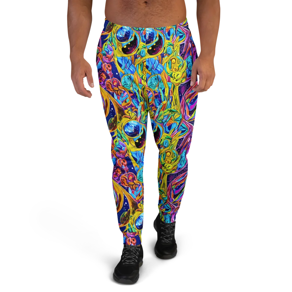 Electric Petal Storm on Men's Joggers — Front