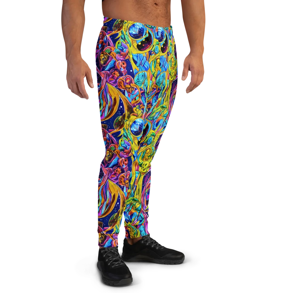Electric Petal Storm on Men's Joggers — Right