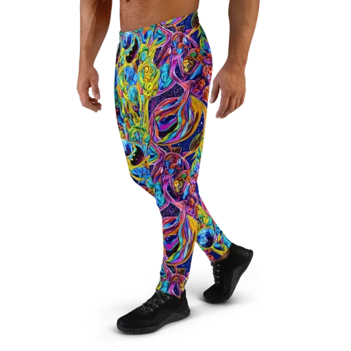 Electric Petal Storm on a Men's Joggers