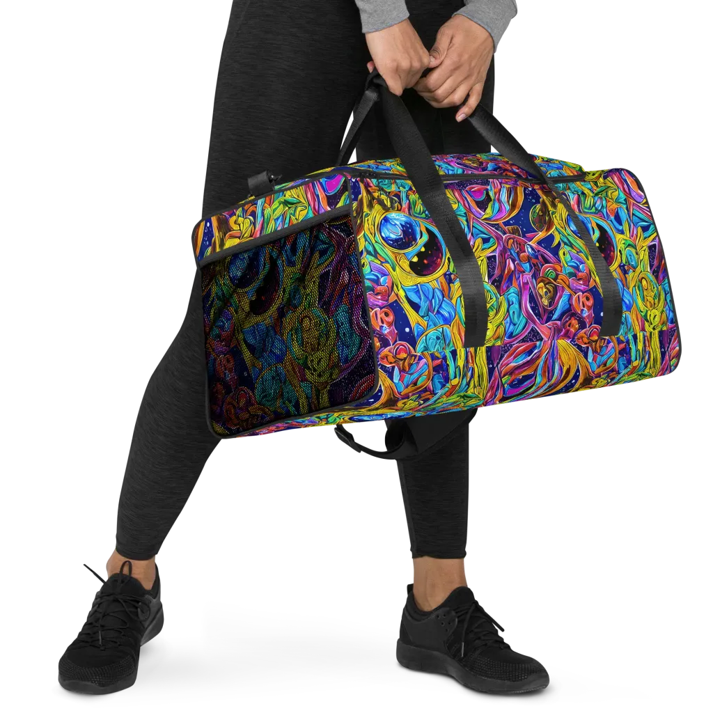 Electric Petal Storm on Duffle Bag — Right Front