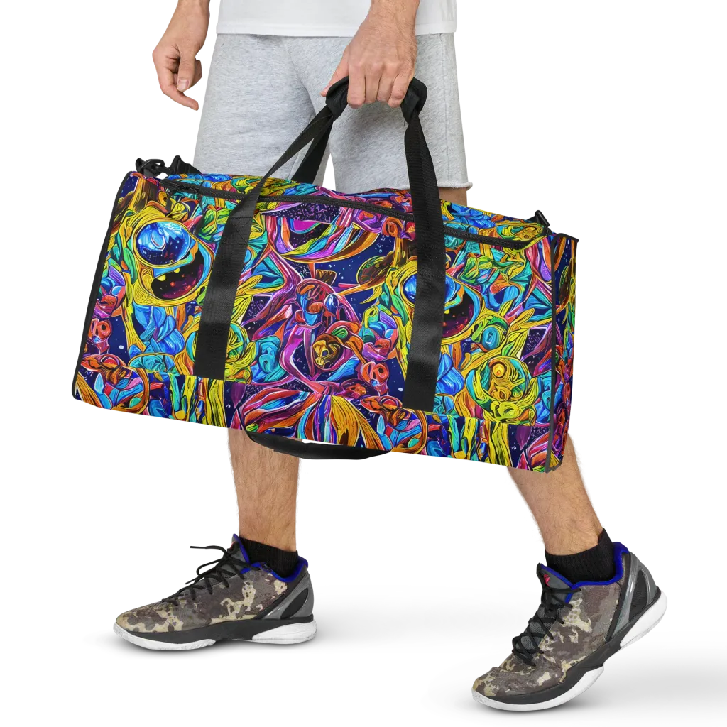 Electric Petal Storm on Duffle Bag — Front