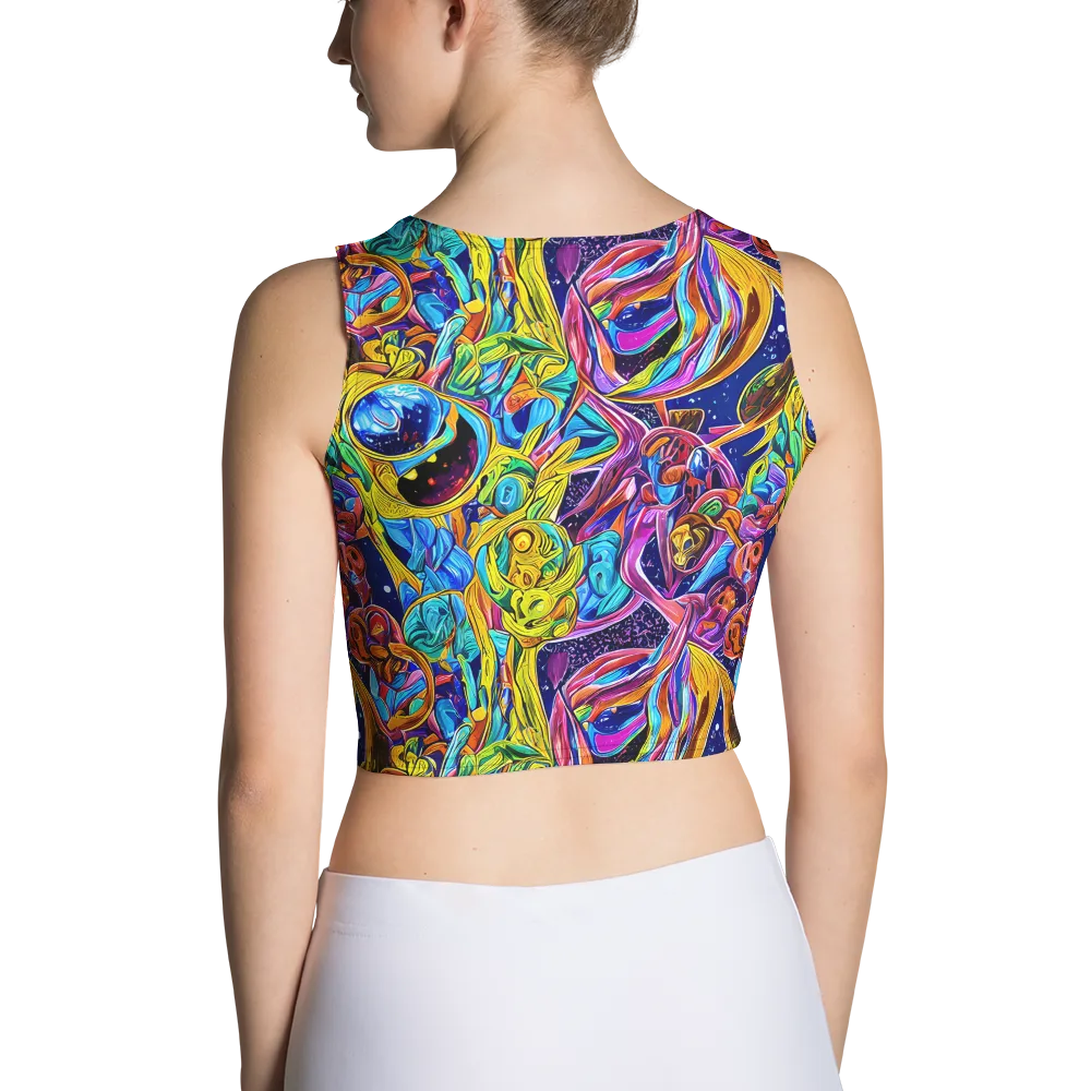 Electric Petal Storm on Crop Top — Back