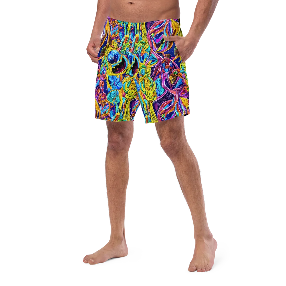 Electric Petal Storm on Swim Trunks — Left Front