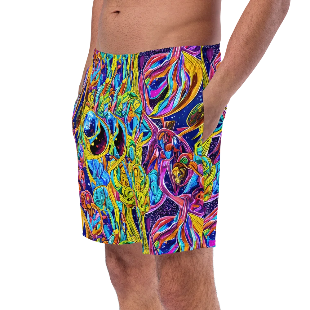 Electric Petal Storm on Swim Trunks — Left Front