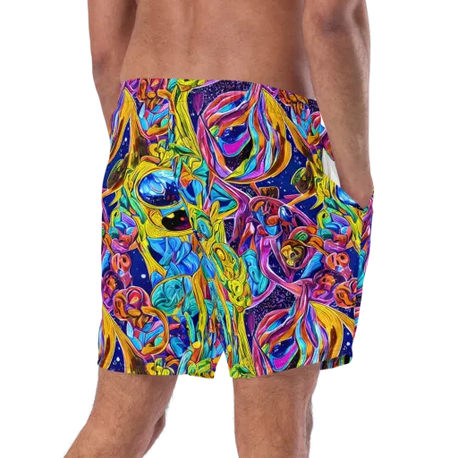 Electric Petal Storm on a Swim Trunks