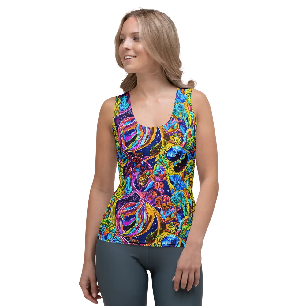 Electric Petal Storm on Women's Tank Top — Front