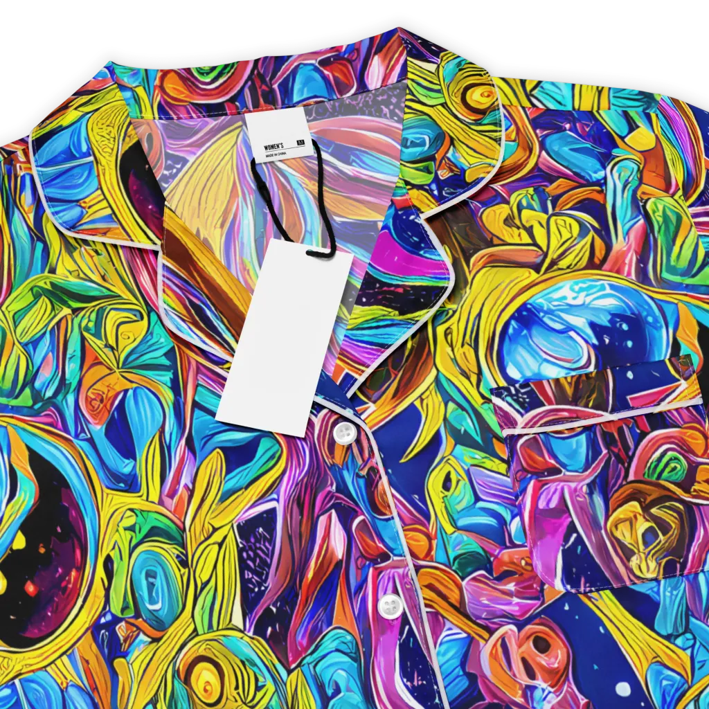 Electric Petal Storm on Women's Short Sleeve Pajama Top — Product details