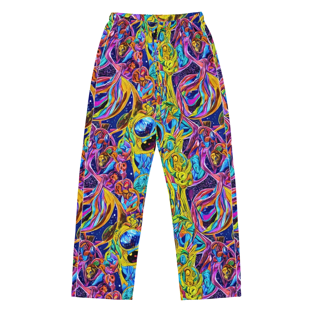 Electric Petal Storm on Women's Pajama Pants — Front