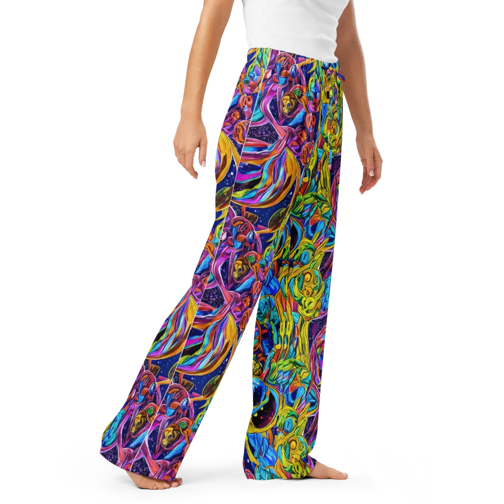 Electric Petal Storm on Women's Pajama Pants — Right Front
