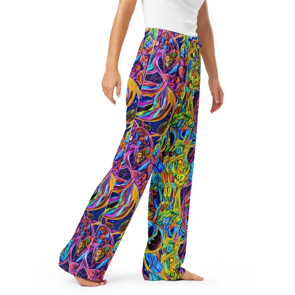 Electric Petal Storm on Women's Pajama Pants — Right Front