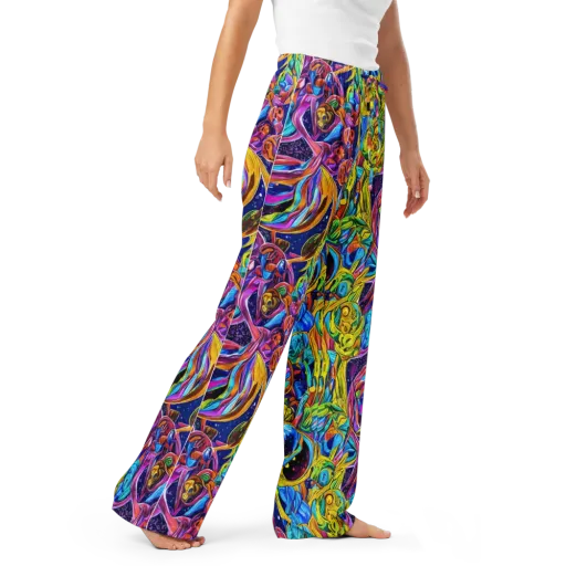 Electric Petal Storm on a Women's Pajama Pants