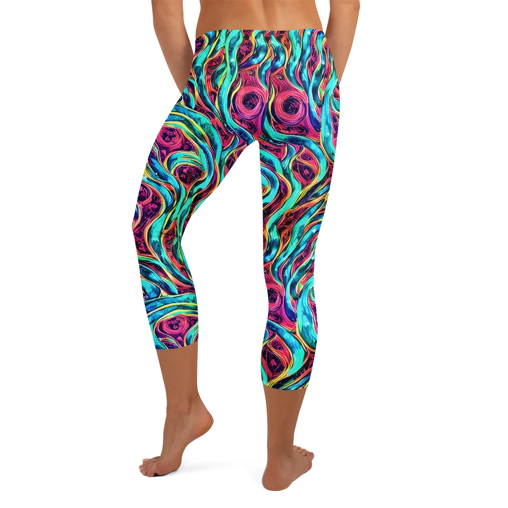 Chromatic Tides on Capri Leggings — Back