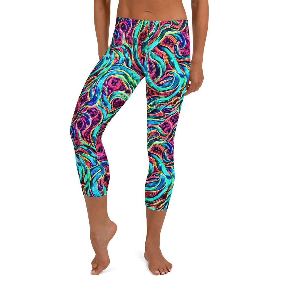 Chromatic Tides on Capri Leggings — Front