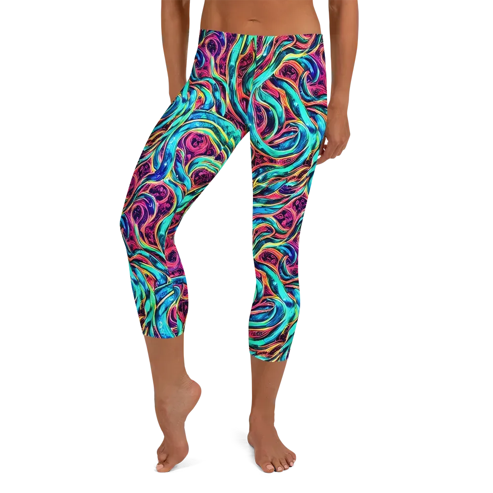 Chromatic Tides on Capri Leggings — Front