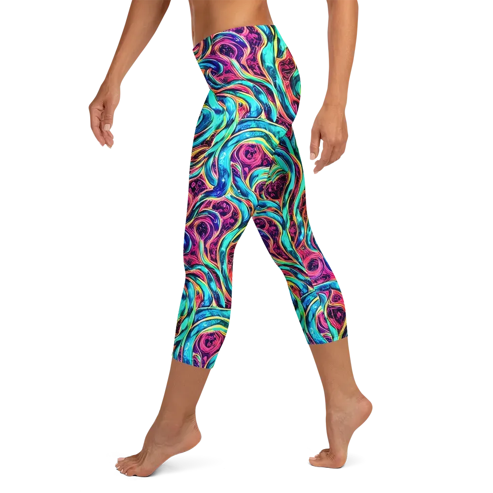 Chromatic Tides on Capri Leggings — Left