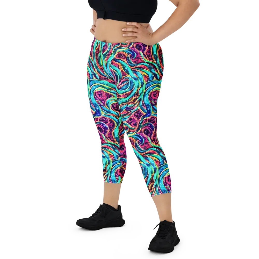 Chromatic Tides on Capri Leggings — Front