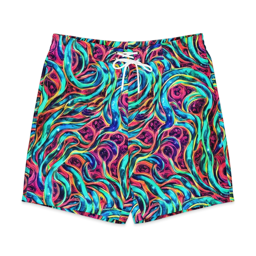 Chromatic Tides on Men's Board Shorts — Front