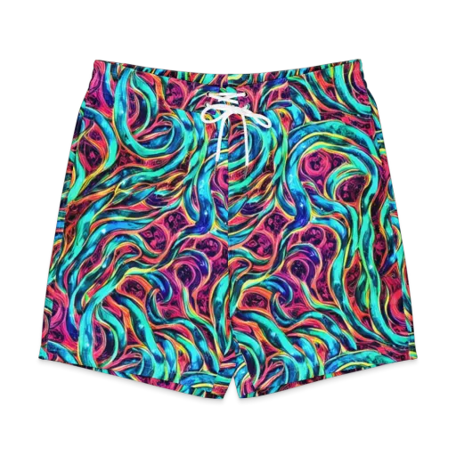 Chromatic Tides on a Men's Board Shorts