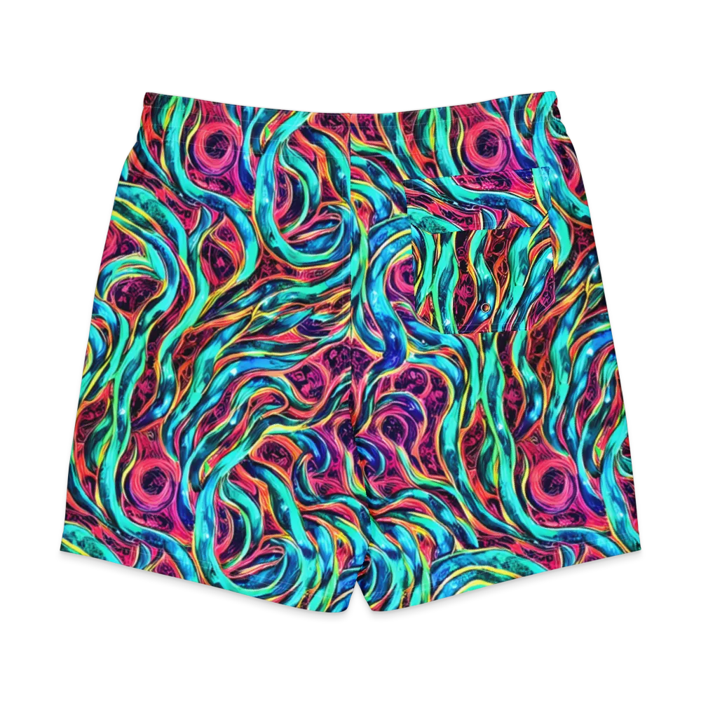 Chromatic Tides on Men's Board Shorts — Back