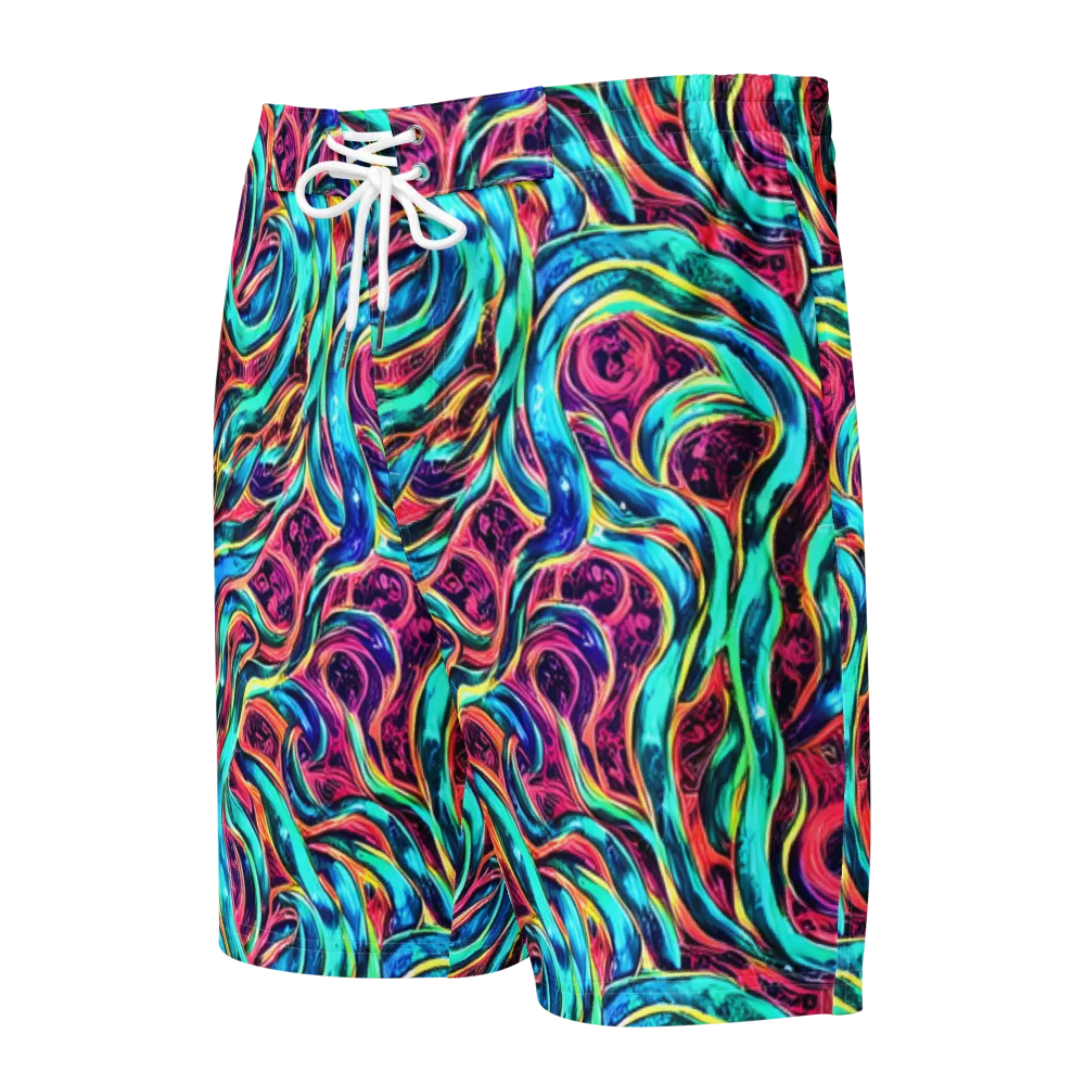 Chromatic Tides on Men's Board Shorts — Front