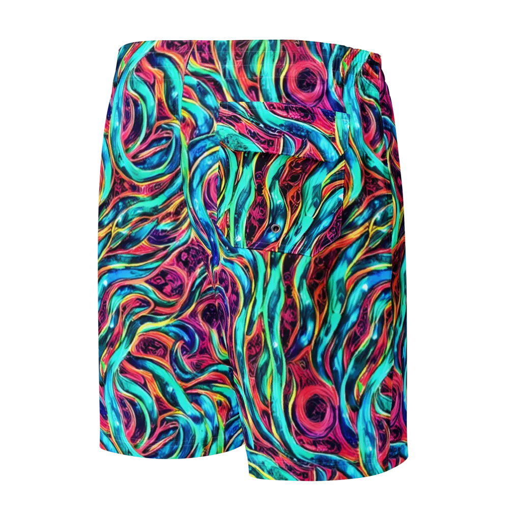 Chromatic Tides on Men's Board Shorts — Back