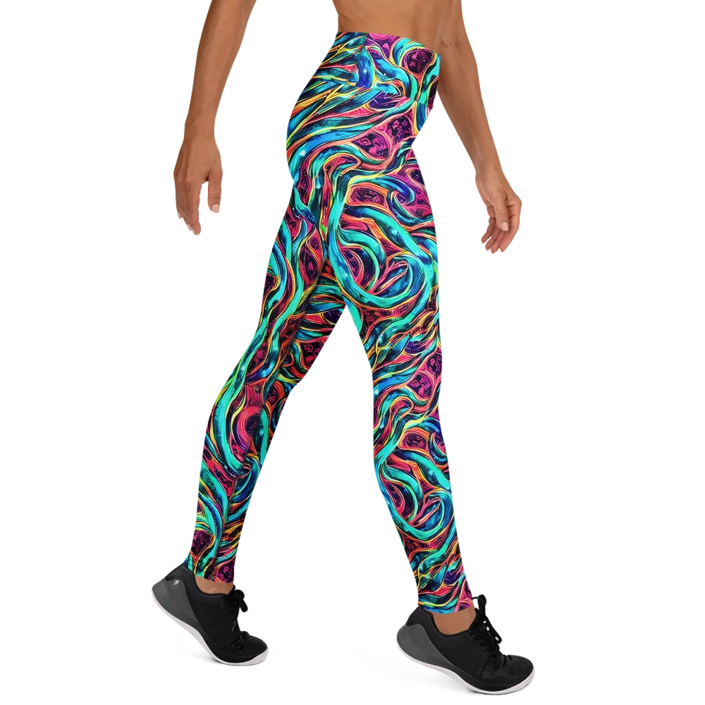Chromatic Tides on Yoga Leggings — Right