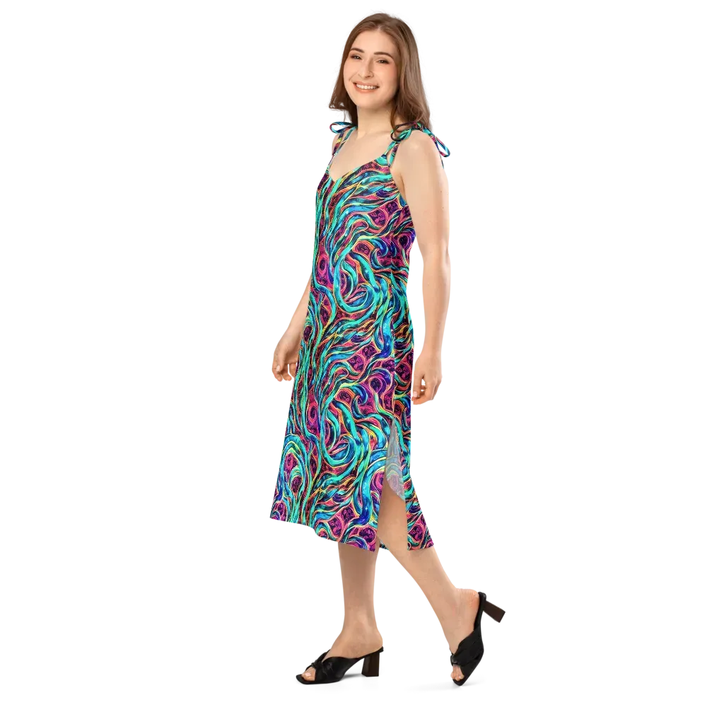 Chromatic Tides on Slip Dress — Left Front