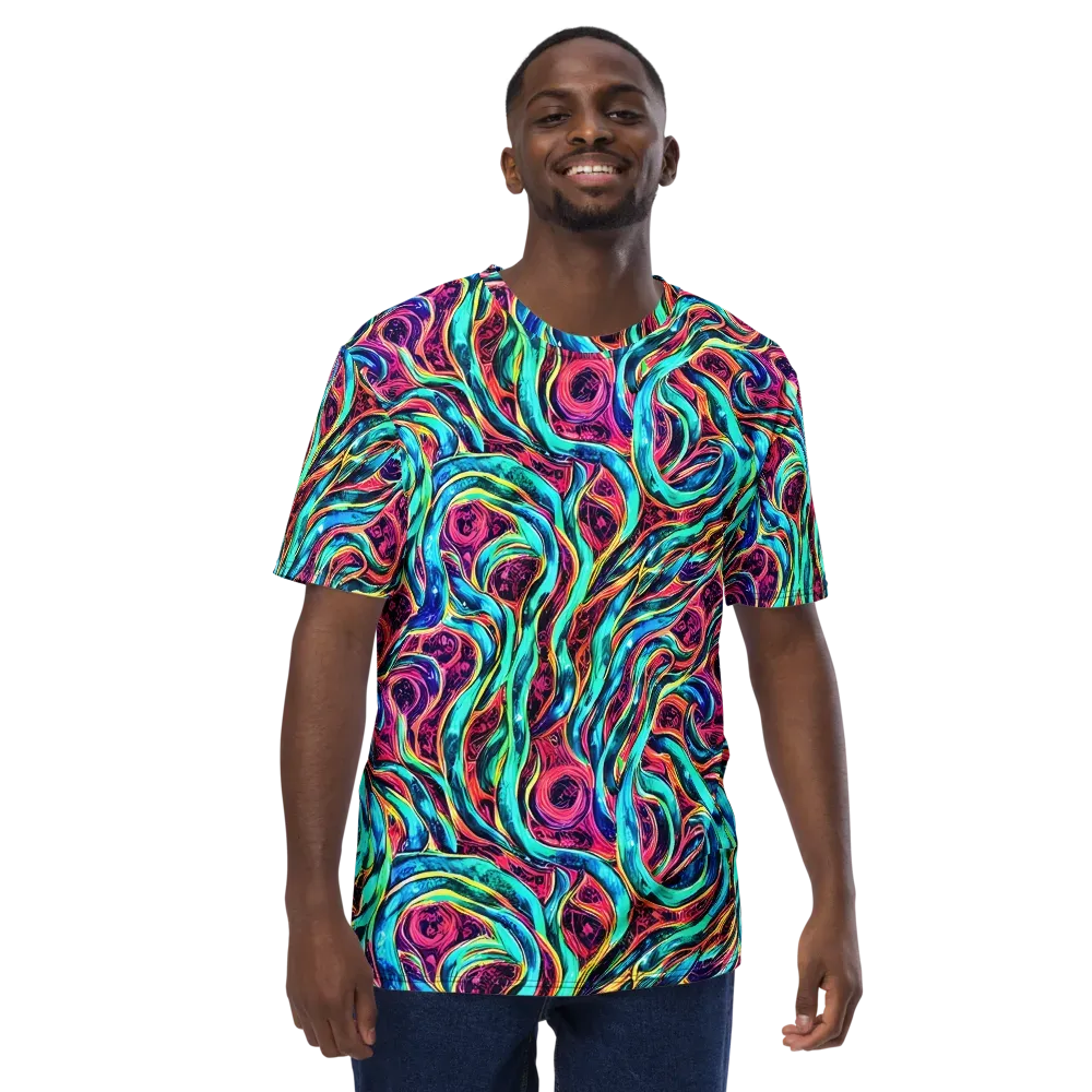 Chromatic Tides on Men's Crew Neck T-Shirt — Front