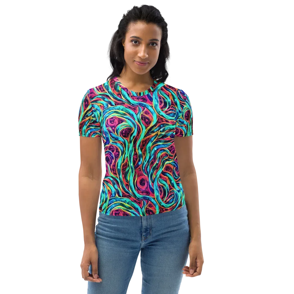 Chromatic Tides on Women's Crew Neck T-Shirt — Front