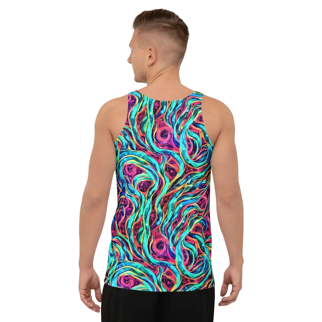 Chromatic Tides on Men's Tank Top — Back