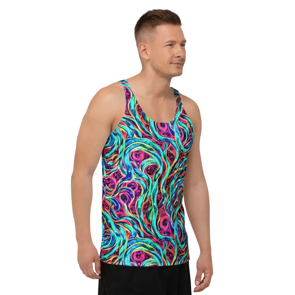 Chromatic Tides on Men's Tank Top — Right Front