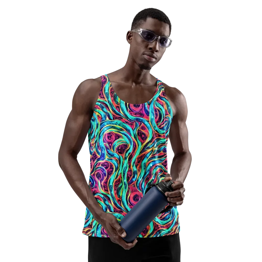 Chromatic Tides on Men's Tank Top — Front