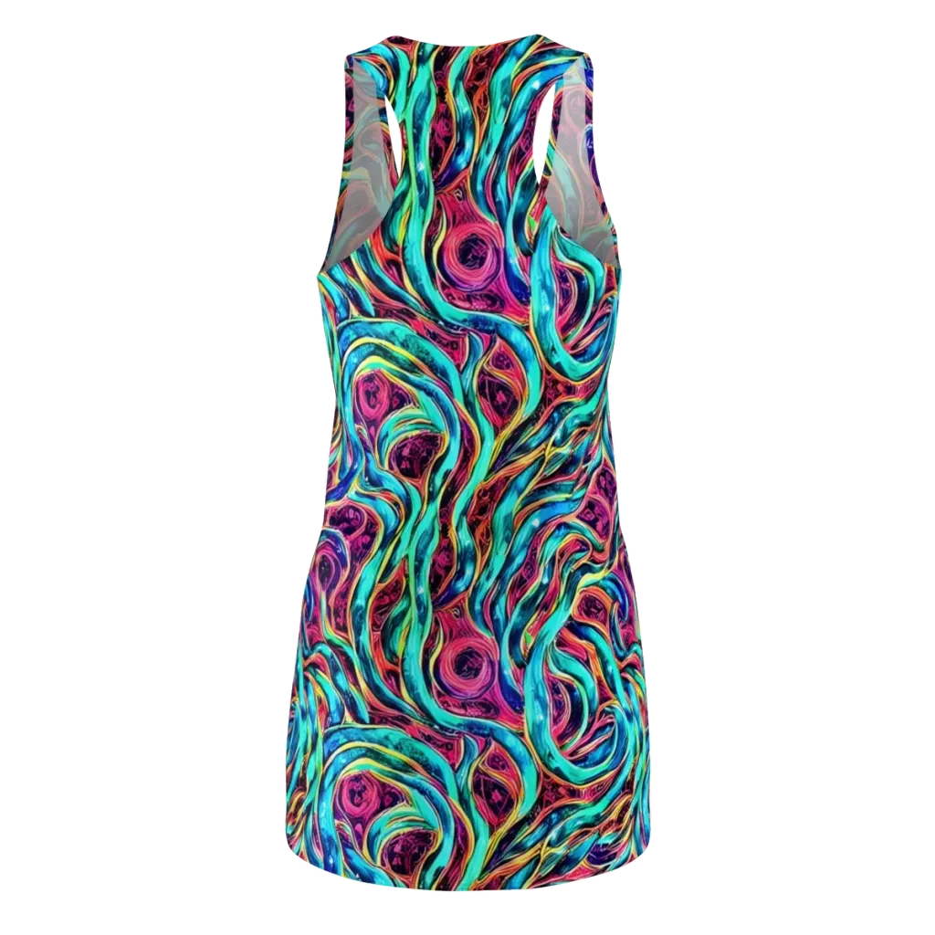 Chromatic Tides on Racerback Dress — Back