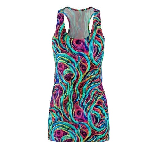 Chromatic Tides on a Racerback Dress