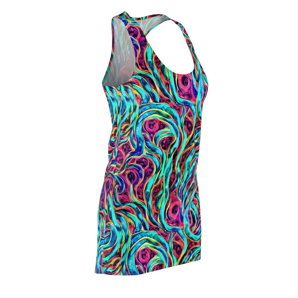 Chromatic Tides on Racerback Dress — Front Side