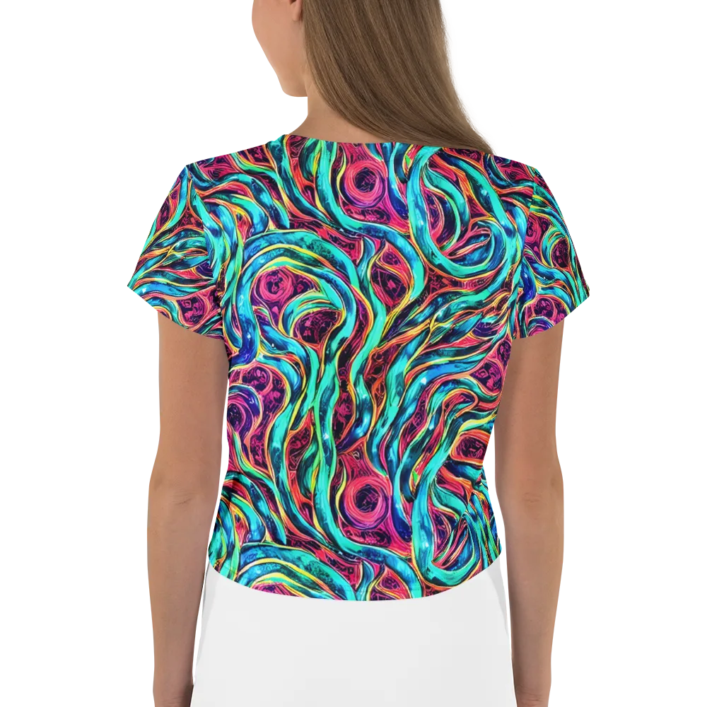 Chromatic Tides on Crop Tee — Back
