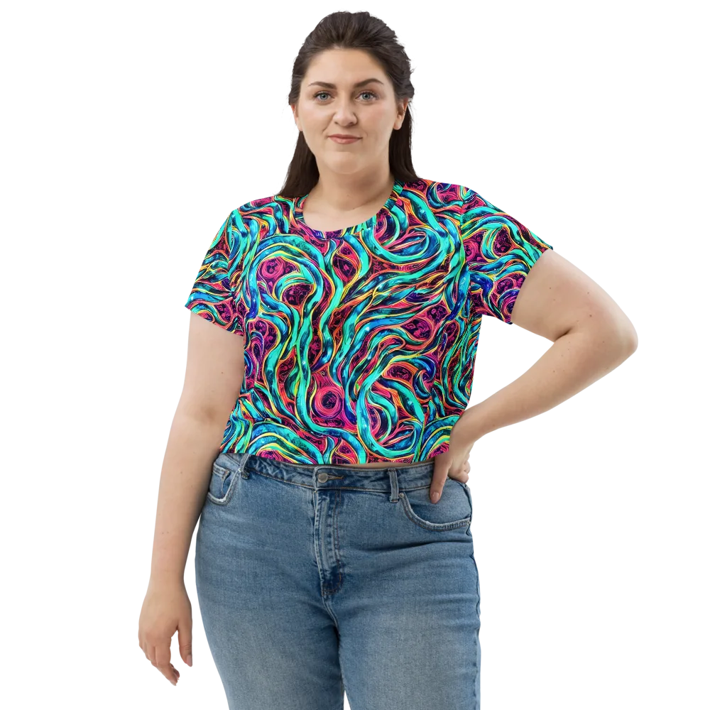Chromatic Tides on Crop Tee — Front