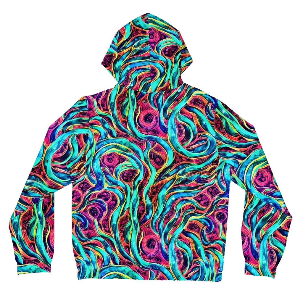 Chromatic Tides on Women's Full-Zip Hoodie — Back