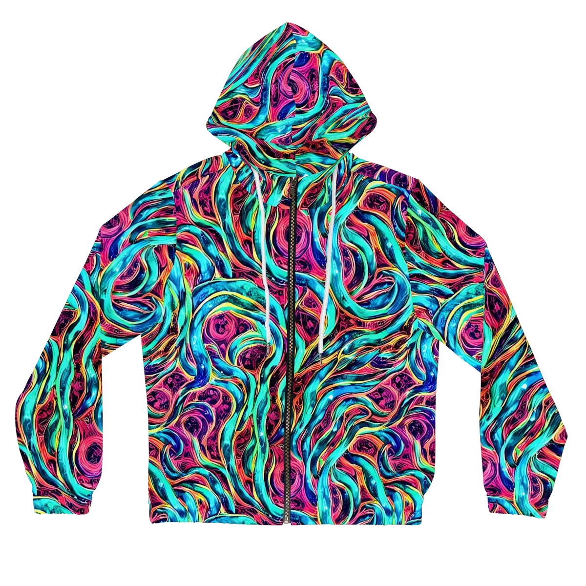 Chromatic Tides on Women's Full-Zip Hoodie — Front