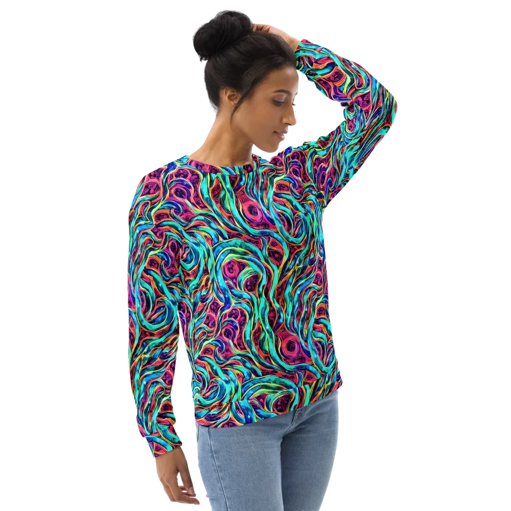 Chromatic Tides on Sweatshirt — Right Front