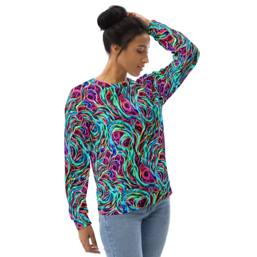 Chromatic Tides on a Sweatshirt