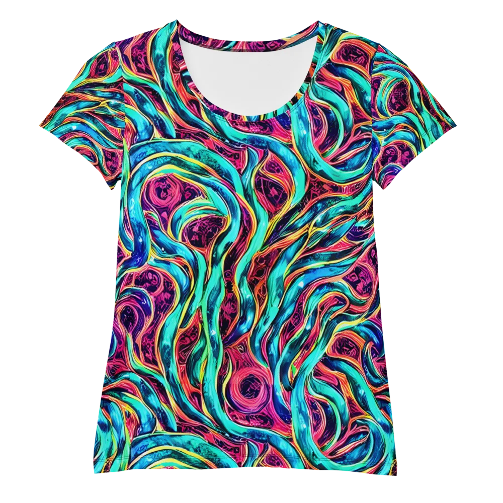 Chromatic Tides on Women's Athletic T-Shirt — Front