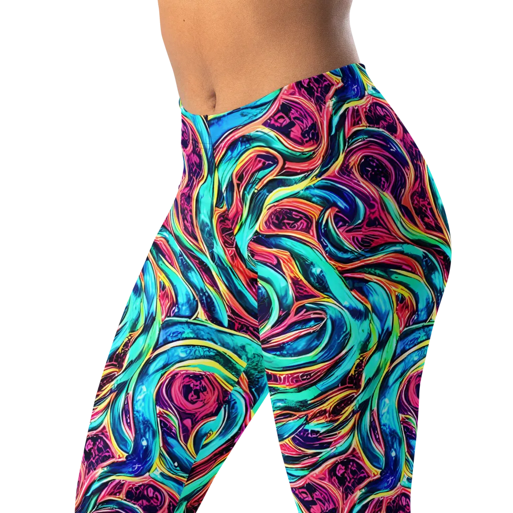 Chromatic Tides on Leggings — Left Front