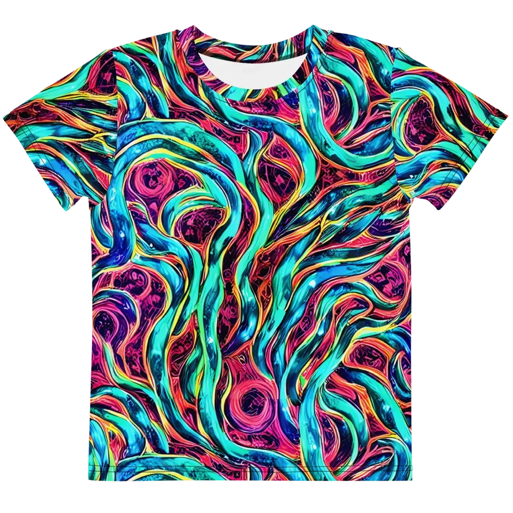 Chromatic Tides on Kids Crew Neck T-Shirt — Front