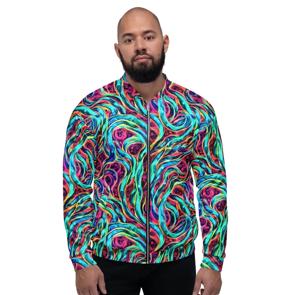 Chromatic Tides on Bomber Jacket — Front